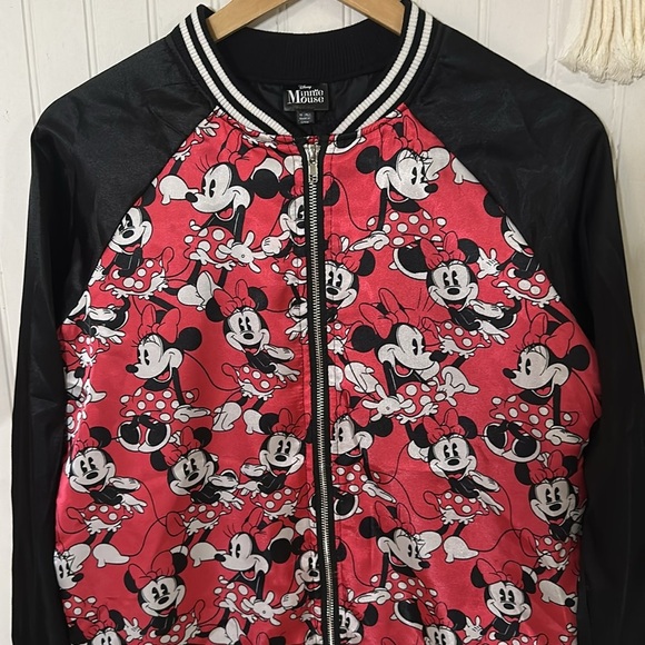 New! Disney Minnie Mouse Zip Up Lightweight Jacket sz XL (16) - Picture 5 of 12